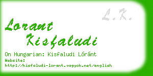 lorant kisfaludi business card
