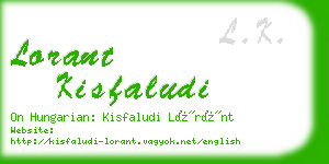 lorant kisfaludi business card